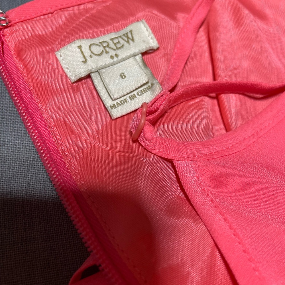 #0115 J Crew Coral Sundress w/ Adjustable Straps Zippered Back -6 - Picture 4 of 6